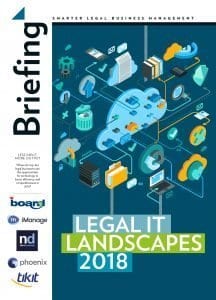 Briefing Legal IT landscapes 2018 cover
